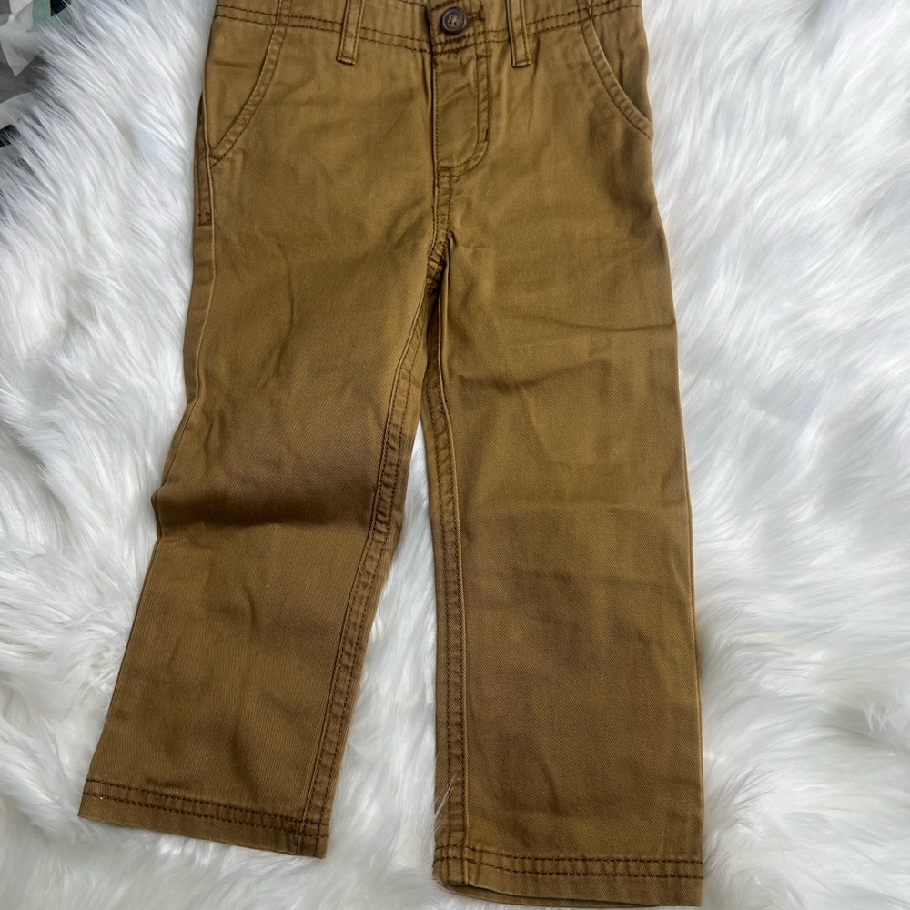 NWOT Boy's Carter's Khaki Pull on Pants Size 2T